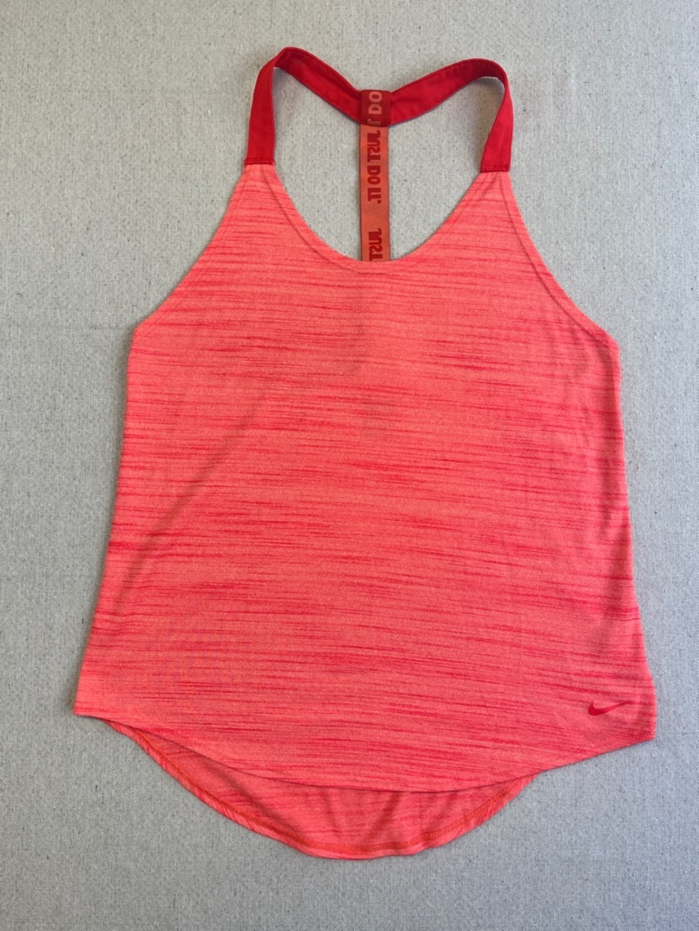 Nike Dri-FIT Racerback Tank Top Coral Pink/Orange Loose Fit Women’s S